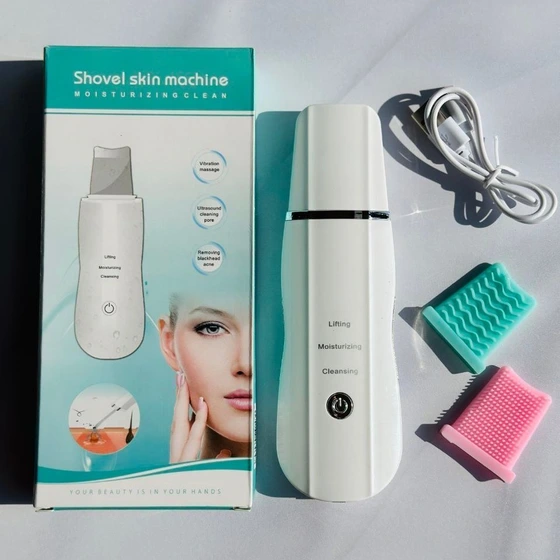 دستگاه اتوی صورت اولتراسونیک Shovel Skin Machine مدل اسکرابر پوست سه حالته